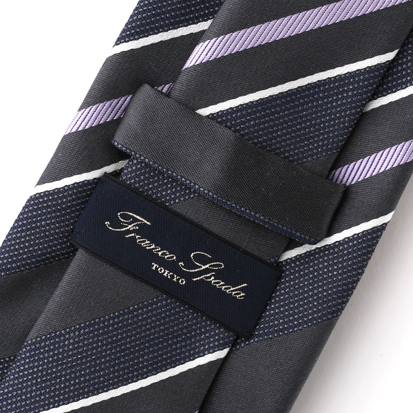  ネクタイ 無地 パープル 紫色 日本製 シルク100% 結婚式 プレゼント フォーマル Franco Spada(フランコ スパダ)