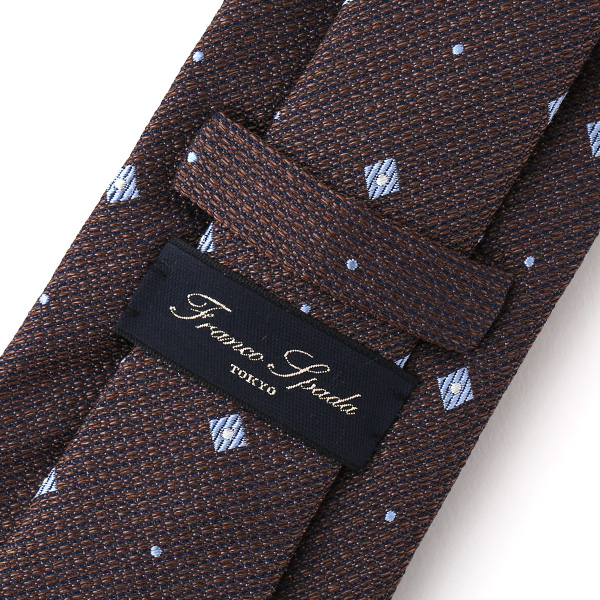  ネクタイ 無地 ブラウン 茶 茶色 日本製 シルク100% 結婚式 プレゼント フォーマル Franco Spada(フランコ スパダ)