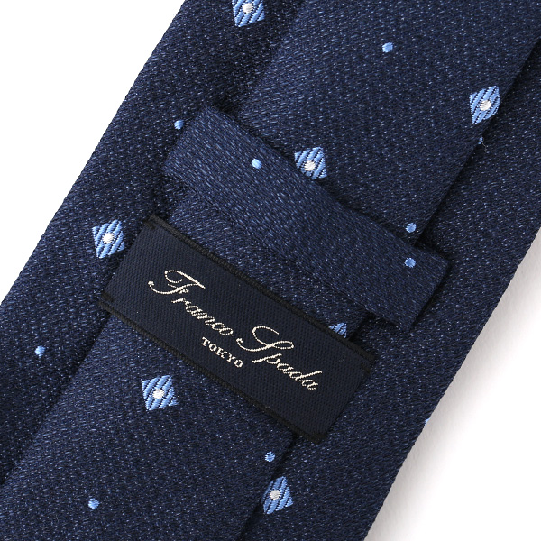  ネクタイ 無地 ブルー ネイビー 青色 日本製 シルク100% 結婚式 プレゼント フォーマル Franco Spada(フランコ スパダ)