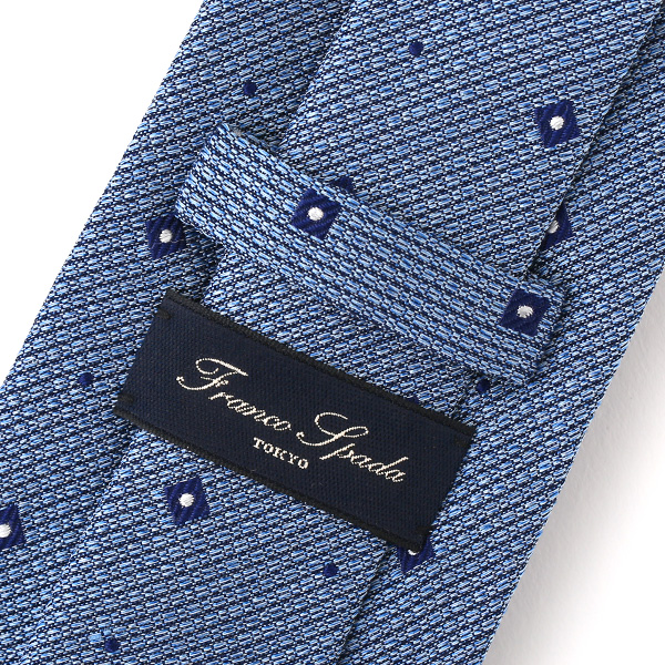  ネクタイ 無地 ブルー ネイビー 青色 日本製 シルク100% 結婚式 プレゼント フォーマル Franco Spada(フランコ スパダ)