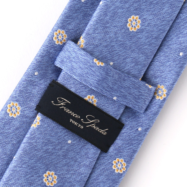  ネクタイ 無地 ブルー ネイビー 青色 日本製 シルク100% 結婚式 プレゼント フォーマル Franco Spada(フランコ スパダ)