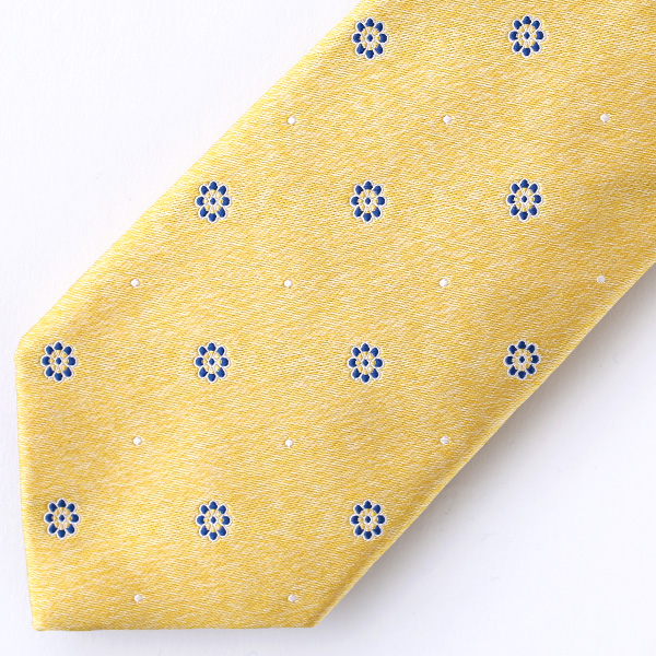  ネクタイ 無地 イエロー 黄色 日本製 シルク100% 結婚式 プレゼント フォーマル Franco Spada(フランコ スパダ)