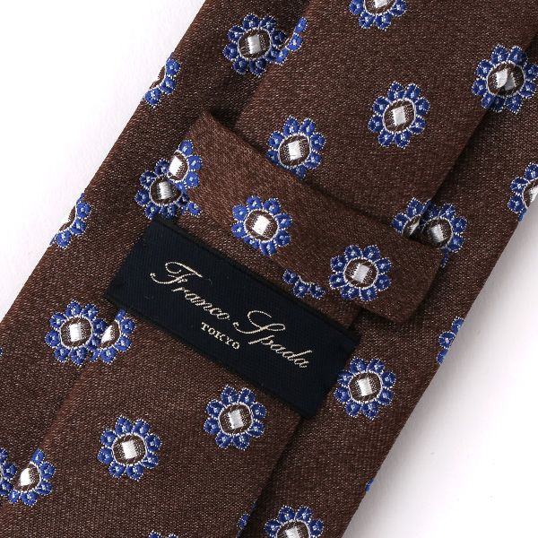  ネクタイ 無地 ブラウン 茶 茶色 日本製 シルク100% 結婚式 プレゼント フォーマル Franco Spada(フランコ スパダ)