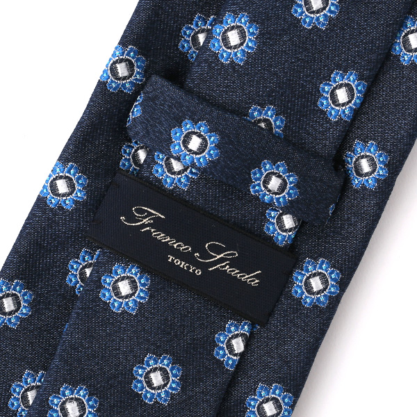  ネクタイ 無地 ブルー ネイビー 青色 日本製 シルク100% 結婚式 プレゼント フォーマル Franco Spada(フランコ スパダ)