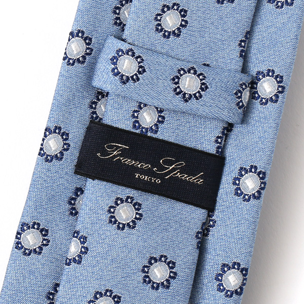  ネクタイ 無地 ブルー ネイビー 青色 日本製 シルク100% 結婚式 プレゼント フォーマル Franco Spada(フランコ スパダ)