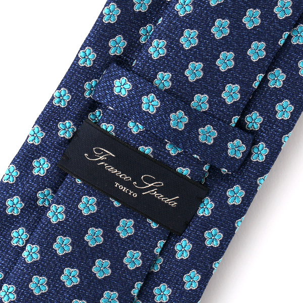  ネクタイ 無地 ブルー ネイビー 青色 日本製 シルク100% 結婚式 プレゼント フォーマル Franco Spada(フランコ スパダ)