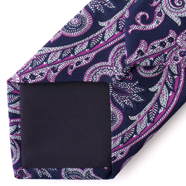  ネクタイ メンズ ペイズリー 総柄  パープル 紫色 日本製 シルク100% 結婚式 プレゼント フォーマル Franco Spada(フランコ スパダ)