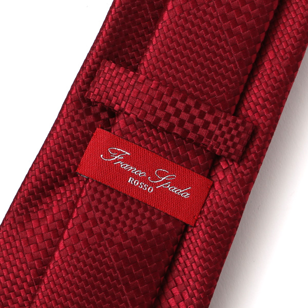  ネクタイ ブランド 高級 西陣織 メンズ 国産 高品質 無地 柄 おしゃれ ギフト ビジネス レッド ワイン 赤色 日本製 シルク100% 結婚式 プレゼント フォーマル Franco Spada(フランコ スパダ)
