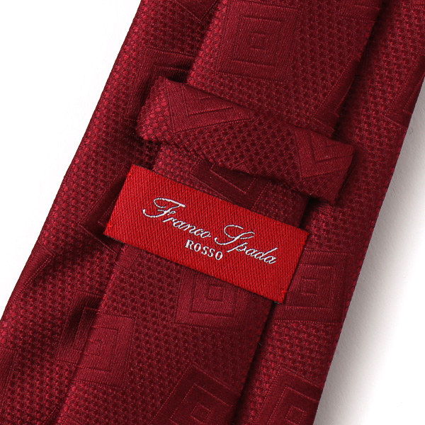  ネクタイ ブランド 高級 西陣織 メンズ 国産 高品質 無地 柄 おしゃれ ギフト ビジネス レッド ワイン 赤色 日本製 シルク100% 結婚式 プレゼント フォーマル Franco Spada(フランコ スパダ)
