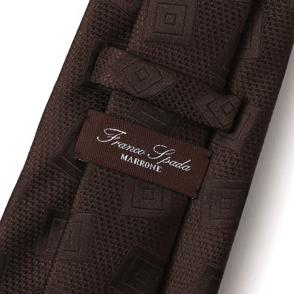  ネクタイ ブランド 高級 西陣織 メンズ 国産 高品質 無地 柄 おしゃれ ギフト ブラウン 茶 茶色 日本製 シルク100% 結婚式 プレゼント フォーマル Franco Spada(フランコ スパダ)
