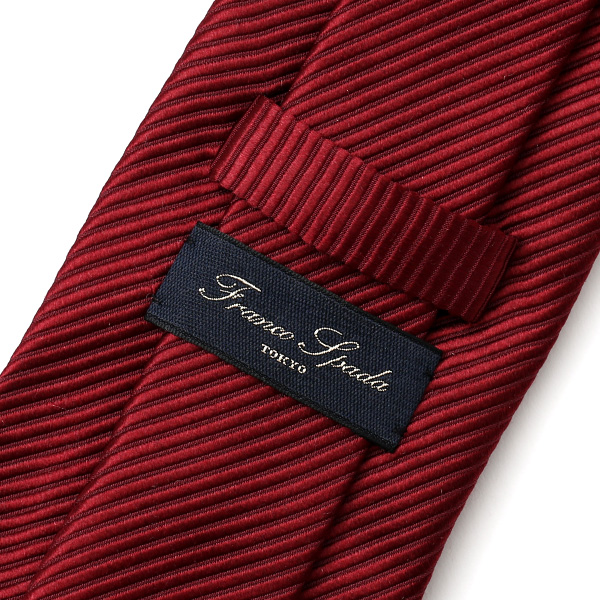  ネクタイ ブランド プレゼント おしゃれ シルク 100％ 結婚式 披露宴 無地 ストライプ レジメンタル シンプル レッド ワイン 赤色 メンズ ビジネス 社会人 日本製 国産 高級 上品 京都 西陣織 フランコ スパダ(Franco Spada)