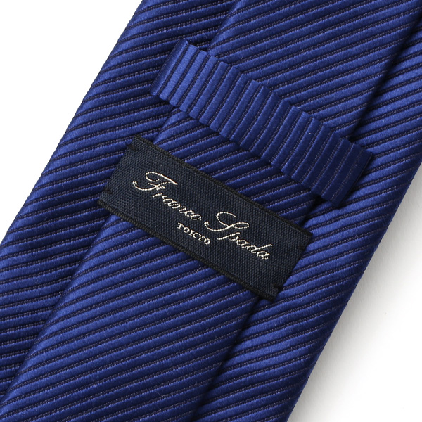  ネクタイ ブランド プレゼント おしゃれ シルク 100％ 結婚式 披露宴 無地 ストライプ レジメンタル シンプル ブルー ネイビー 青色 メンズ ビジネス 社会人 日本製 国産 高級 上品 京都 西陣織 フランコ スパダ(Franco Spada)