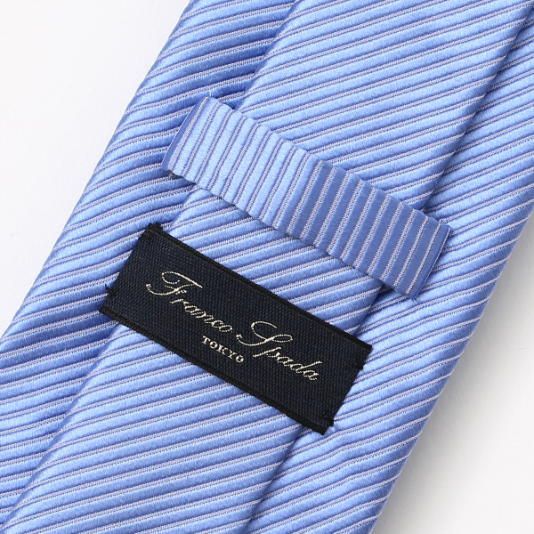  ネクタイ ブランド プレゼント おしゃれ シルク 100％ 結婚式 披露宴 無地 ストライプ レジメンタル シンプル ブルー ネイビー 青色 メンズ ビジネス 社会人 日本製 国産 高級 上品 京都 西陣織 フランコ スパダ(Franco Spada)
