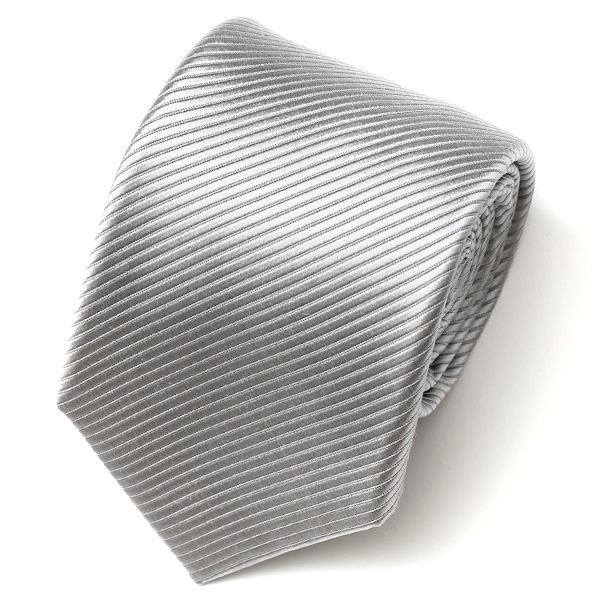 フランコ スパダ(Franco Spada) ネクタイ 無地 シルバー