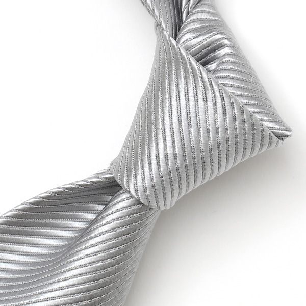  ネクタイ ブランド プレゼント おしゃれ シルク 100％ 結婚式 披露宴 無地 ストライプ レジメンタル シンプル シルバー 銀色 メンズ ビジネス 社会人 日本製 国産 高級 上品 京都 西陣織 フランコ スパダ(Franco Spada)