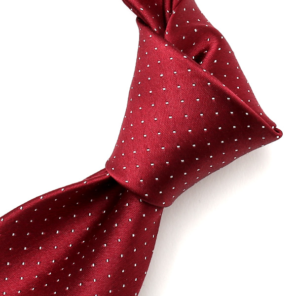  ネクタイ ドット シンプル 無地 柄 ビジネス シルク100％ 結婚式 披露宴 仕事 男性 メンズ プレゼント レッド ワイン 赤色 日本製 国産 30代 40代 50代 紳士 京都 上品 高級 絹 西陣織 フランコ スパダ(Franco Spada)