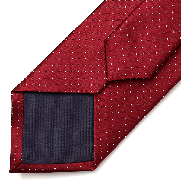  ネクタイ ドット シンプル 無地 柄 ビジネス シルク100％ 結婚式 披露宴 仕事 男性 メンズ プレゼント レッド ワイン 赤色 日本製 国産 30代 40代 50代 紳士 京都 上品 高級 絹 西陣織 フランコ スパダ(Franco Spada)