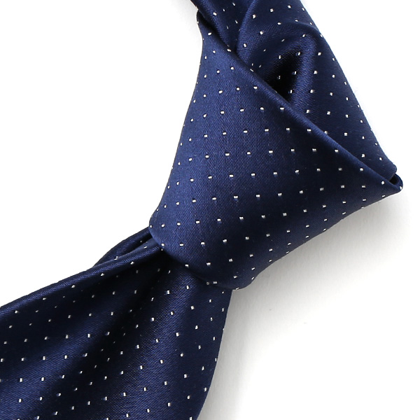  ネクタイ ドット シンプル 無地 柄 ビジネス シルク100％ 結婚式 披露宴 仕事 男性 メンズ プレゼント ブルー ネイビー 青色 日本製 国産 30代 40代 50代 紳士 京都 上品 高級 絹 西陣織 フランコ スパダ(Franco Spada)
