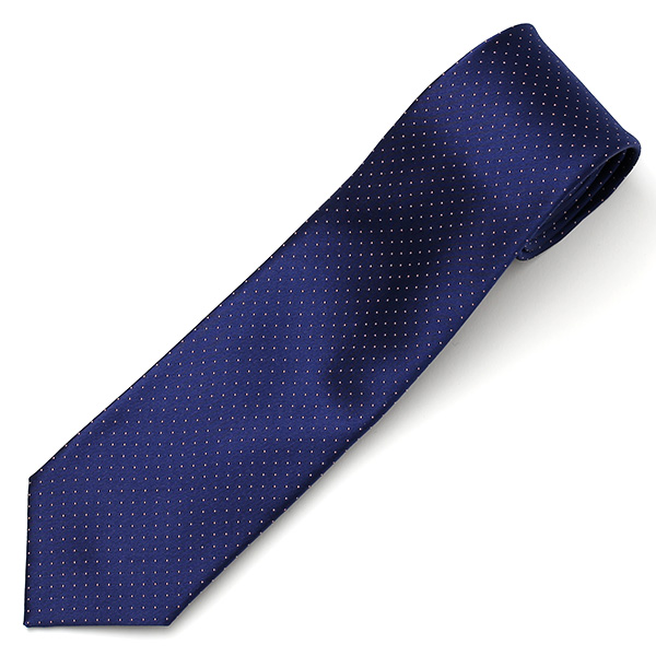 ネクタイ ドット シンプル 無地 柄 ビジネス シルク100％ 結婚式 披露宴 仕事 男性 メンズ プレゼント ブルー ネイビー 青色 日本製 国産 30代 40代 50代 紳士 京都 上品 高級 絹 西陣織 フランコ スパダ(Franco Spada)