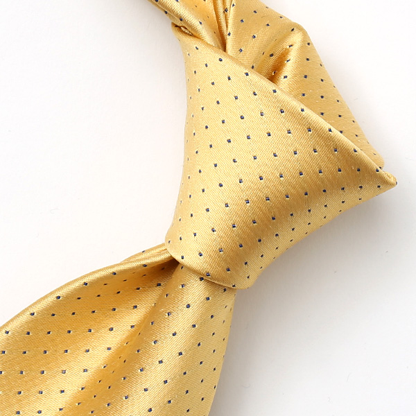 ネクタイ ドット シンプル 無地 柄 ビジネス シルク100% 結婚式 披露宴 仕事 男性 メンズ プレゼント イエロー 黄色 日本製 国産 30代 40代 50代 紳士 京都 上品 高級 絹 西陣織 フランコ スパダ(Franco Spada)