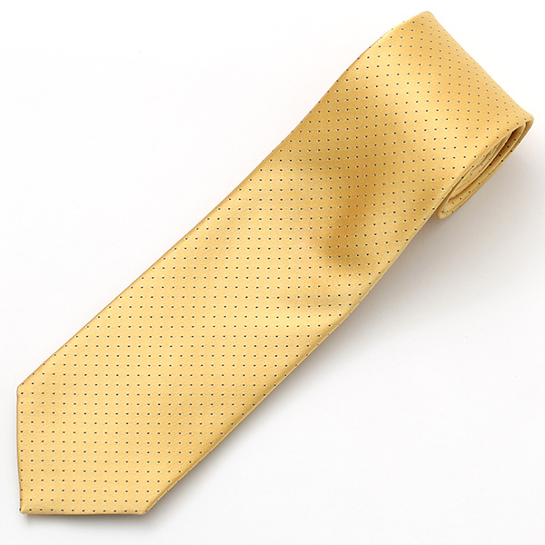 ネクタイ ドット シンプル 無地 柄 ビジネス シルク100% 結婚式 披露宴 仕事 男性 メンズ プレゼント イエロー 黄色 日本製 国産 30代 40代 50代 紳士 京都 上品 高級 絹 西陣織 フランコ スパダ(Franco Spada)