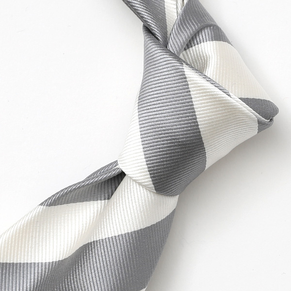 ネクタイ ストライプ シルク おしゃれ 日本製 ブランド レジメンタル シンプル メンズ ストライプ グレー グレイ 灰色 披露宴 結婚式 男性用 誕生日 クリスマス プレゼント 国産 高級 西陣織 フランコ スパダ(Franco Spada)