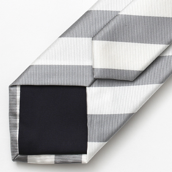 ネクタイ ストライプ シルク おしゃれ 日本製 ブランド レジメンタル シンプル メンズ ストライプ グレー グレイ 灰色 披露宴 結婚式 男性用 誕生日 クリスマス プレゼント 国産 高級 西陣織 フランコ スパダ(Franco Spada)