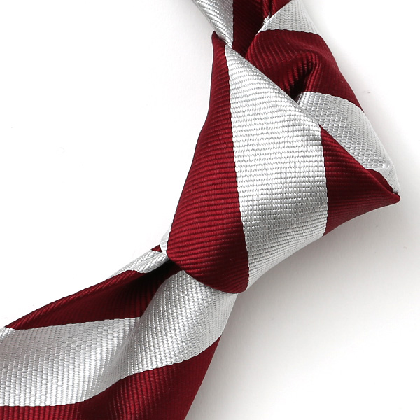  ネクタイ ストライプ シルク おしゃれ 日本製 ブランド レジメンタル シンプル メンズ ストライプ レッド ワイン 赤色 披露宴 結婚式 男性用 誕生日 クリスマス プレゼント 国産 高級 西陣織 フランコ スパダ(Franco Spada)