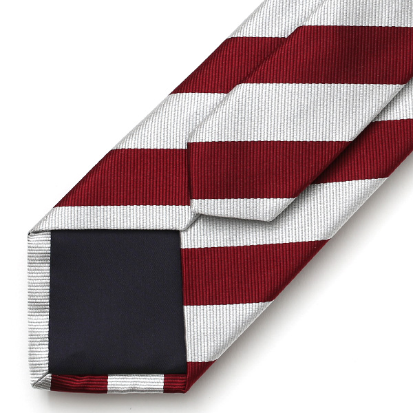  ネクタイ ストライプ シルク おしゃれ 日本製 ブランド レジメンタル シンプル メンズ ストライプ レッド ワイン 赤色 披露宴 結婚式 男性用 誕生日 クリスマス プレゼント 国産 高級 西陣織 フランコ スパダ(Franco Spada)