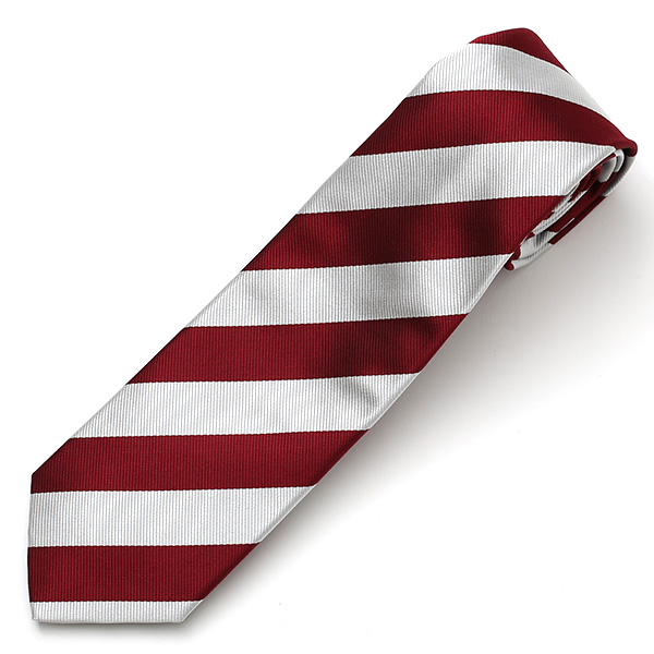  ネクタイ ストライプ シルク おしゃれ 日本製 ブランド レジメンタル シンプル メンズ ストライプ レッド ワイン 赤色 披露宴 結婚式 男性用 誕生日 クリスマス プレゼント 国産 高級 西陣織 フランコ スパダ(Franco Spada)