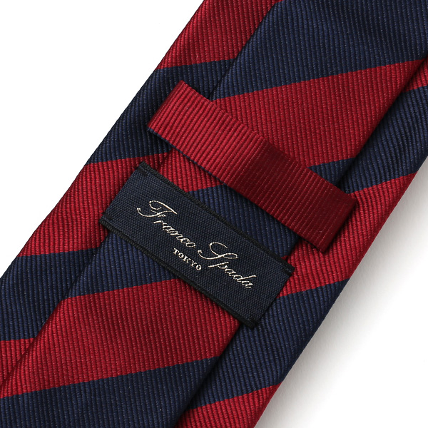  ネクタイ ストライプ シルク おしゃれ 日本製 ブランド レジメンタル シンプル メンズ ストライプ レッド ワイン 赤色 披露宴 結婚式 男性用 誕生日 クリスマス プレゼント 国産 高級 西陣織 フランコ スパダ(Franco Spada)