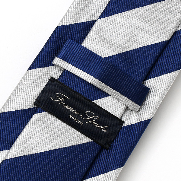  ネクタイ ストライプ シルク おしゃれ 日本製 ブランド レジメンタル シンプル メンズ ストライプ ブルー ネイビー 青色 披露宴 結婚式 男性用 誕生日 クリスマス プレゼント 国産 高級 西陣織 フランコ スパダ(Franco Spada)