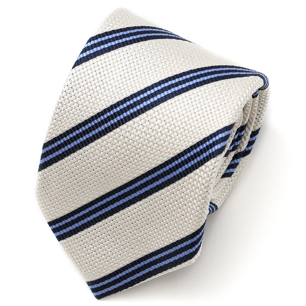 フランコ スパダ(Franco Spada) ネクタイ レジメンタル ストライプ ホワイト/ストライプ