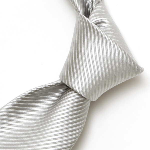  ネクタイ 結婚式 披露宴 フォーマル 無地 シルク100％ 冠婚葬祭 ビジネス ネクタイ おしゃれ ブランド シルバー 銀色 日本製 国産 30代 40代 50代 紳士 京都 上品 高級 絹 西陣織 フランコ スパダ(Franco Spada)