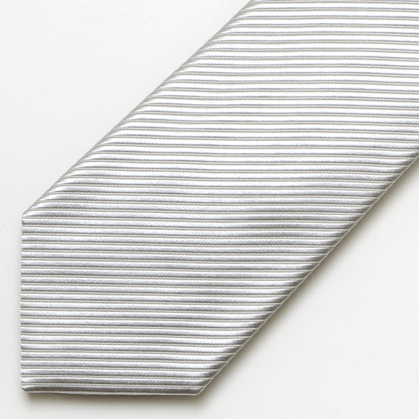  ネクタイ 結婚式 披露宴 フォーマル 無地 シルク100％ 冠婚葬祭 ビジネス ネクタイ おしゃれ ブランド シルバー 銀色 日本製 国産 30代 40代 50代 紳士 京都 上品 高級 絹 西陣織 フランコ スパダ(Franco Spada)