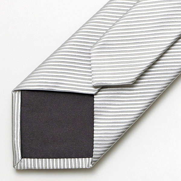  ネクタイ 結婚式 披露宴 フォーマル 無地 シルク100％ 冠婚葬祭 ビジネス ネクタイ おしゃれ ブランド シルバー 銀色 日本製 国産 30代 40代 50代 紳士 京都 上品 高級 絹 西陣織 フランコ スパダ(Franco Spada)