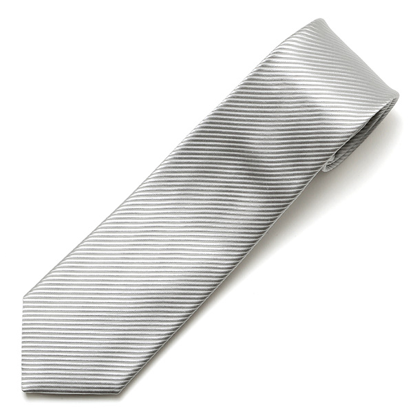  ネクタイ 結婚式 披露宴 フォーマル 無地 シルク100％ 冠婚葬祭 ビジネス ネクタイ おしゃれ ブランド シルバー 銀色 日本製 国産 30代 40代 50代 紳士 京都 上品 高級 絹 西陣織 フランコ スパダ(Franco Spada)