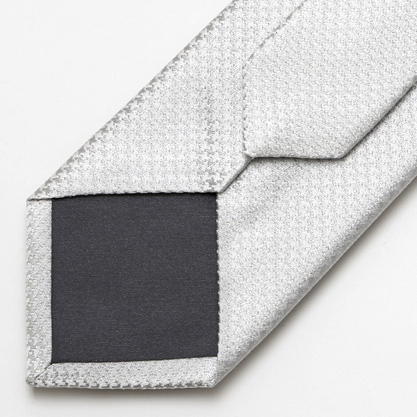  ネクタイ 結婚式 披露宴 フォーマル 無地 シルク100％ 冠婚葬祭 ビジネス メンズ ネクタイ かっこいい シルバー 銀色 日本製 国産 30代 40代 50代 紳士 京都 上品 高級 絹 西陣織 フランコ スパダ(Franco Spada)