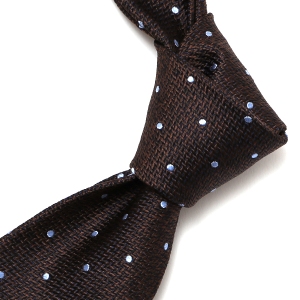  ネクタイ ドット 柄 日本製 ブランド ビジネス フォーマル ネクタイ シンプル おしゃれ シルクタイ ブラウン 茶 茶色 男性 彼氏 旦那 夫 プレゼント 誕生日 父の日 社会人 高級 絹 フランコ スパダ(Franco Spada)