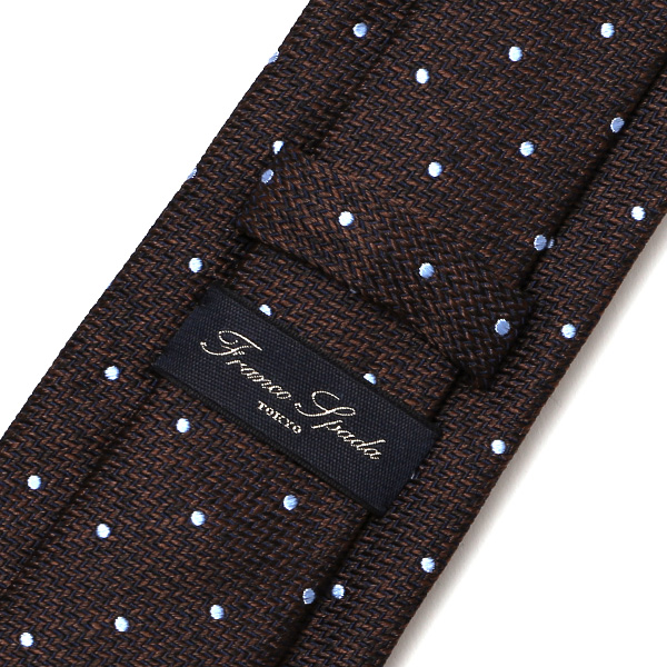 ネクタイ ドット 柄 日本製 ブランド ビジネス フォーマル ネクタイ シンプル おしゃれ シルクタイ ブラウン 茶 茶色 男性 彼氏 旦那 夫 プレゼント 誕生日 父の日 社会人 高級 絹 フランコ スパダ(Franco Spada)