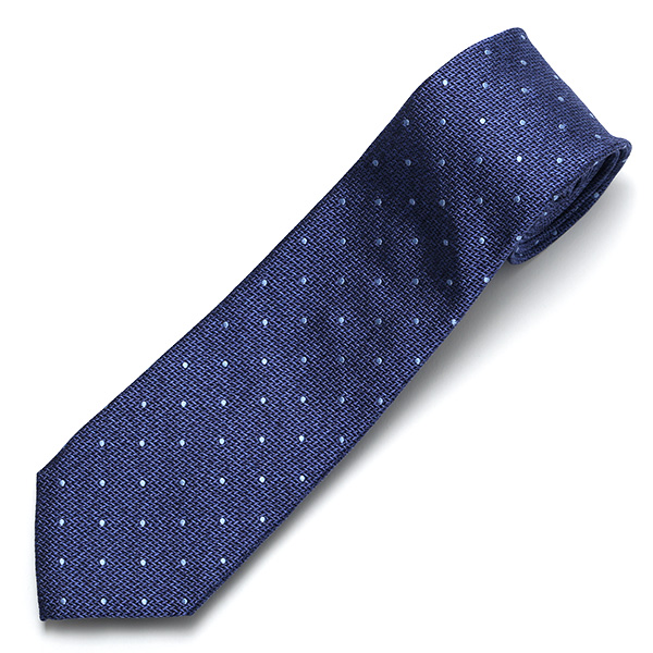 ネクタイ ドット 柄 日本製 ブランド ビジネス フォーマル ネクタイ シンプル おしゃれ シルクタイ ブルー ネイビー 青色 男性 彼氏 旦那 夫 プレゼント 誕生日 父の日 社会人 高級 絹 フランコ スパダ(Franco Spada)