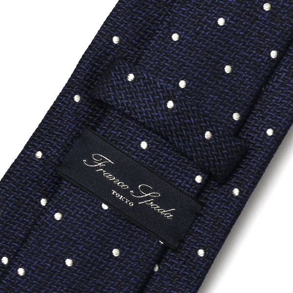  ネクタイ ドット 柄 日本製 ブランド ビジネス フォーマル ネクタイ シンプル おしゃれ シルクタイ ブルー ネイビー 青色 男性 彼氏 旦那 夫 プレゼント 誕生日 父の日 社会人 高級 絹 フランコ スパダ(Franco Spada)
