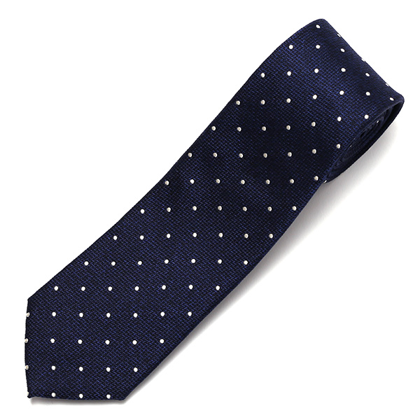 ネクタイ ドット 柄 日本製 ブランド ビジネス フォーマル ネクタイ シンプル おしゃれ シルクタイ ブルー ネイビー 青色 男性 彼氏 旦那 夫 プレゼント 誕生日 父の日 社会人 高級 絹 フランコ スパダ(Franco Spada)