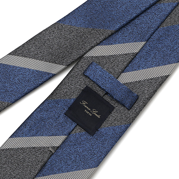  ネクタイ ストライプ ビジネス ブランド メンズ レジメンタル タイ 柄 シルク 100％ 日本製 高級 上品 グレー グレイ 灰色 フォーマル レギュラー幅 8cm シンプル おしゃれ かっこいい フランコ スパダ(Franco Spada)