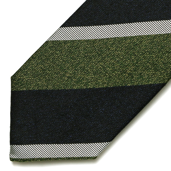  ネクタイ ストライプ ビジネス ブランド メンズ レジメンタル タイ 柄 シルク 100％ 日本製 高級 上品 グリーン 緑色 フォーマル レギュラー幅 8cm シンプル おしゃれ かっこいい フランコ スパダ(Franco Spada)