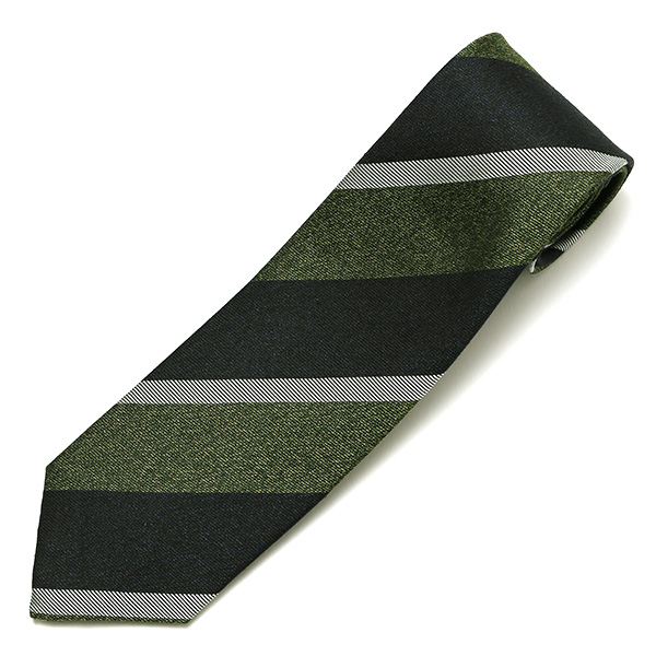  ネクタイ ストライプ ビジネス ブランド メンズ レジメンタル タイ 柄 シルク 100％ 日本製 高級 上品 グリーン 緑色 フォーマル レギュラー幅 8cm シンプル おしゃれ かっこいい フランコ スパダ(Franco Spada)