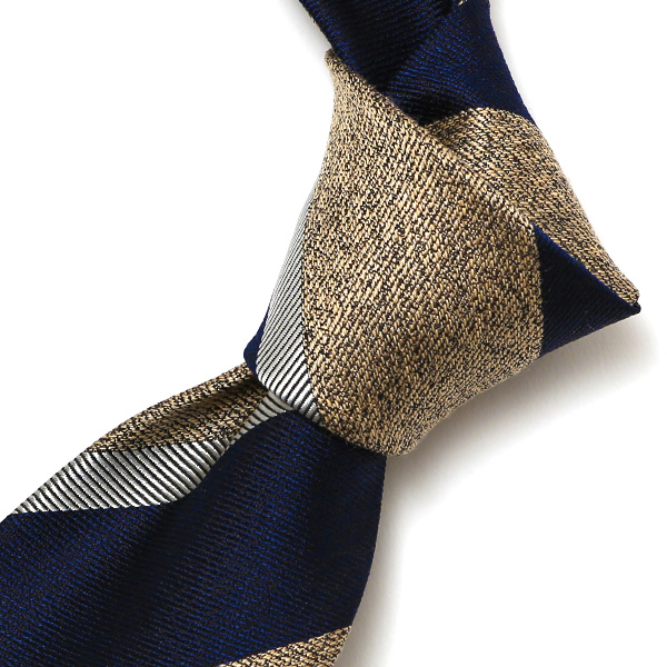  ネクタイ ストライプ ビジネス ブランド メンズ レジメンタル タイ 柄 シルク 100％ 日本製 高級 上品 ゴールド 金色 フォーマル レギュラー幅 8cm シンプル おしゃれ かっこいい フランコ スパダ(Franco Spada)