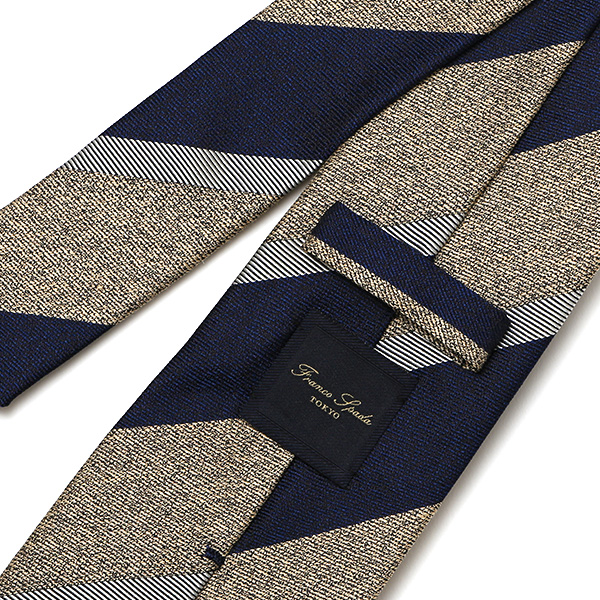  ネクタイ ストライプ ビジネス ブランド メンズ レジメンタル タイ 柄 シルク 100％ 日本製 高級 上品 ゴールド 金色 フォーマル レギュラー幅 8cm シンプル おしゃれ かっこいい フランコ スパダ(Franco Spada)