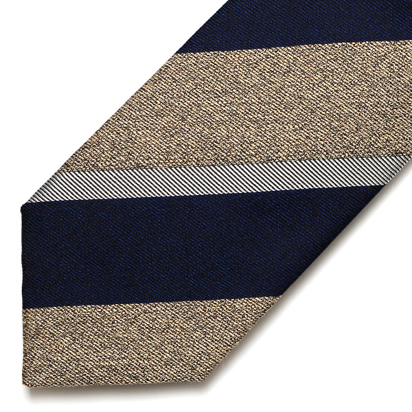  ネクタイ ストライプ ビジネス ブランド メンズ レジメンタル タイ 柄 シルク 100％ 日本製 高級 上品 ゴールド 金色 フォーマル レギュラー幅 8cm シンプル おしゃれ かっこいい フランコ スパダ(Franco Spada)