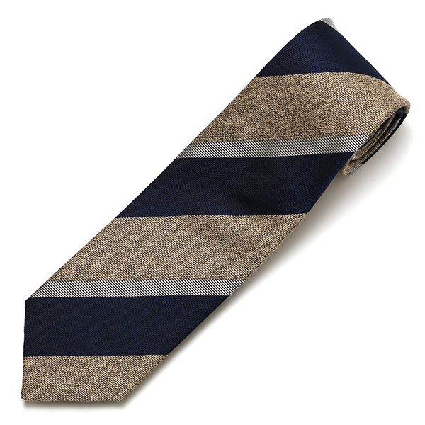  ネクタイ ストライプ ビジネス ブランド メンズ レジメンタル タイ 柄 シルク 100％ 日本製 高級 上品 ゴールド 金色 フォーマル レギュラー幅 8cm シンプル おしゃれ かっこいい フランコ スパダ(Franco Spada)